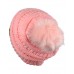 New CC Exclusive Soft Stretch Cable Knit Colored Faux Fur Pom Pom CC Beanie Hat  eb-58899744